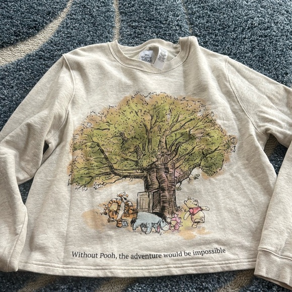 Like new official, Disney Winnie the Pooh cropped French Terry top - Picture 1 of 7